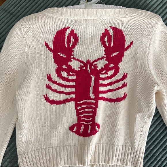 Super Rare Betsey Johnson Lobster Cardigan - Picture 2 of 3